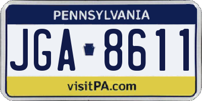 PA license plate JGA8611