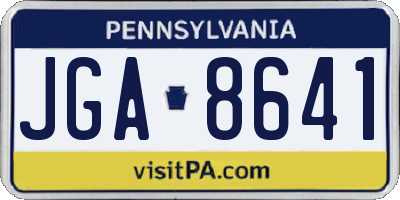 PA license plate JGA8641