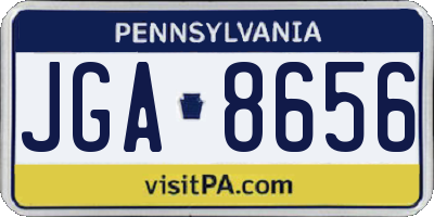 PA license plate JGA8656