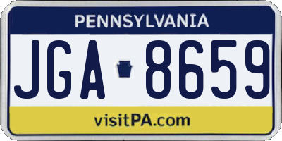 PA license plate JGA8659