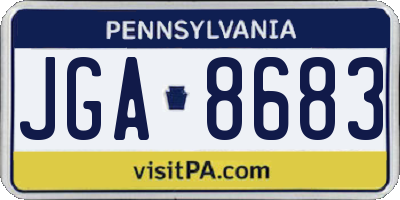 PA license plate JGA8683