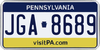 PA license plate JGA8689