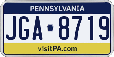 PA license plate JGA8719