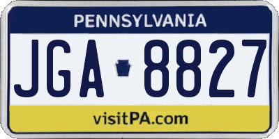 PA license plate JGA8827