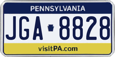 PA license plate JGA8828