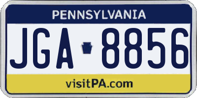 PA license plate JGA8856