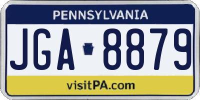 PA license plate JGA8879