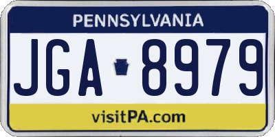 PA license plate JGA8979