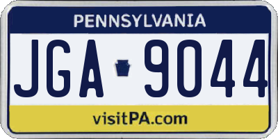 PA license plate JGA9044