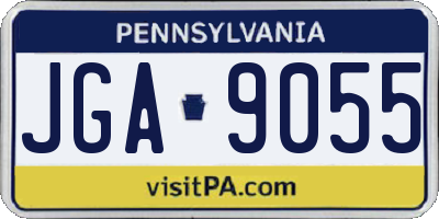 PA license plate JGA9055