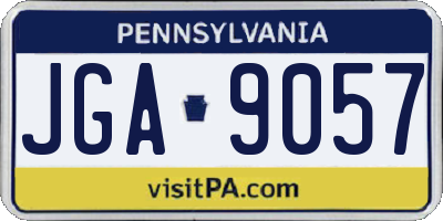 PA license plate JGA9057