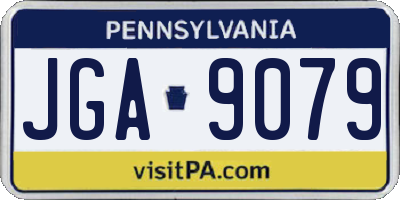 PA license plate JGA9079