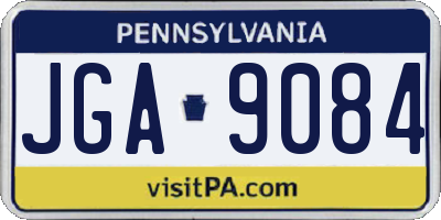 PA license plate JGA9084