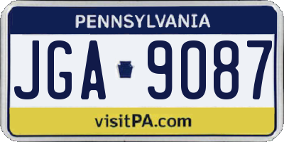 PA license plate JGA9087
