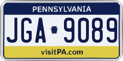 PA license plate JGA9089
