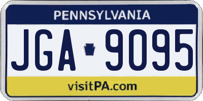 PA license plate JGA9095