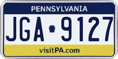 PA license plate JGA9127