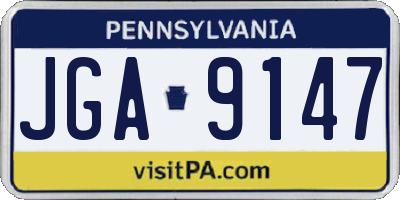 PA license plate JGA9147
