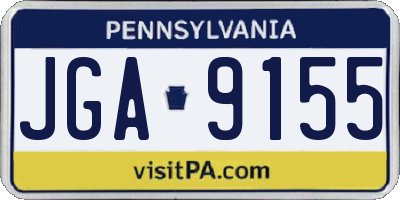 PA license plate JGA9155