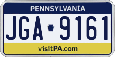 PA license plate JGA9161