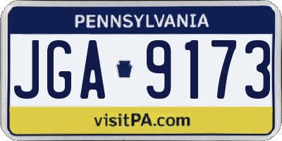 PA license plate JGA9173