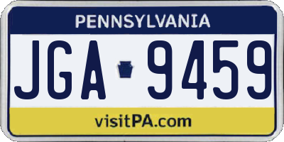 PA license plate JGA9459