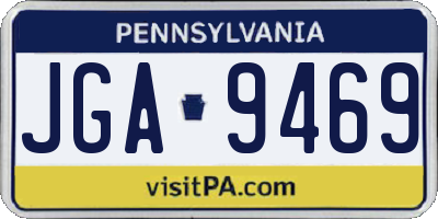PA license plate JGA9469