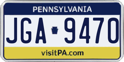 PA license plate JGA9470