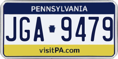 PA license plate JGA9479