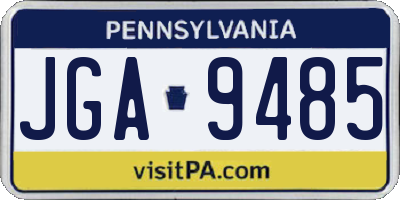 PA license plate JGA9485