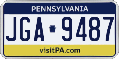 PA license plate JGA9487
