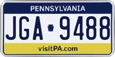 PA license plate JGA9488