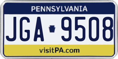 PA license plate JGA9508