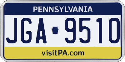 PA license plate JGA9510