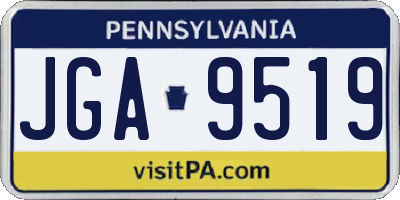 PA license plate JGA9519