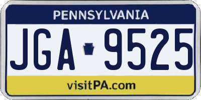 PA license plate JGA9525