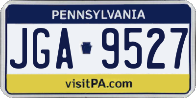 PA license plate JGA9527