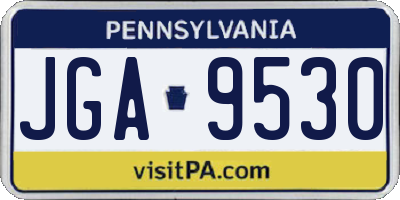 PA license plate JGA9530