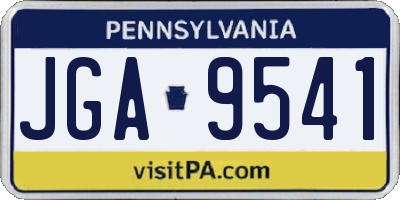 PA license plate JGA9541