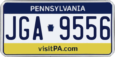 PA license plate JGA9556