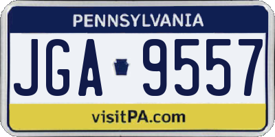 PA license plate JGA9557