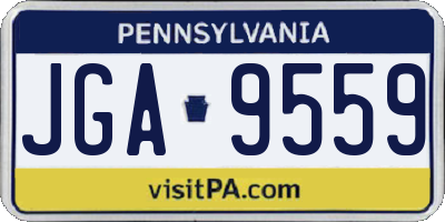 PA license plate JGA9559