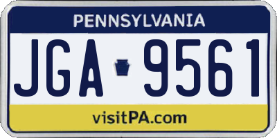PA license plate JGA9561