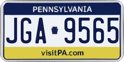 PA license plate JGA9565