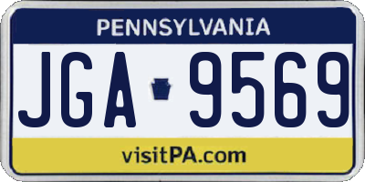 PA license plate JGA9569