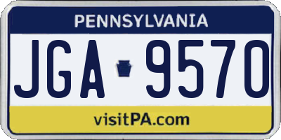 PA license plate JGA9570