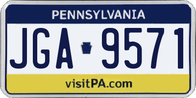 PA license plate JGA9571