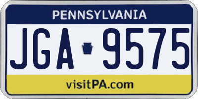 PA license plate JGA9575