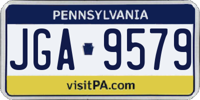 PA license plate JGA9579