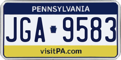 PA license plate JGA9583